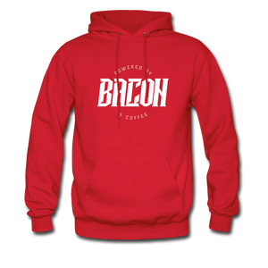 Powered By Bacon & Coffee Hoodie - red
