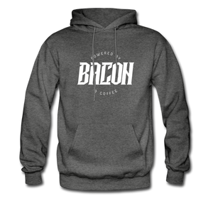 Powered By Bacon & Coffee Hoodie - charcoal gray