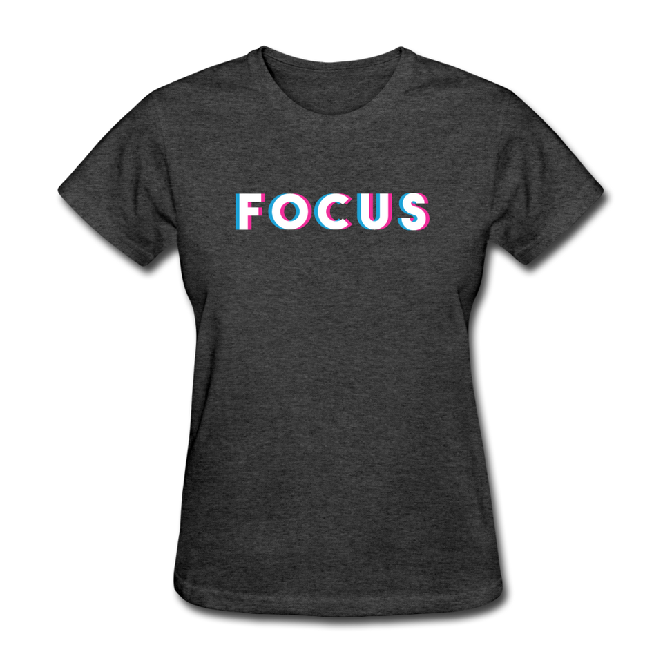 Focus Women's Motivational T-Shirt - heather black