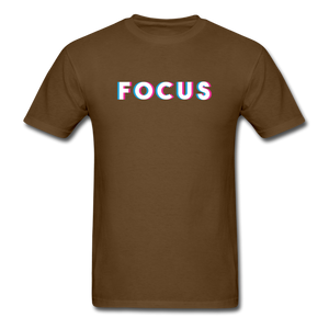 Focus Men's Motivational T-Shirt - brown