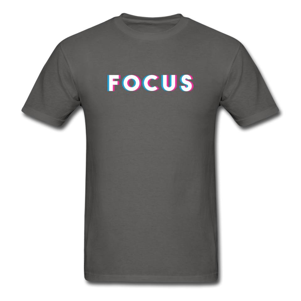 Focus Men's Motivational T-Shirt - charcoal