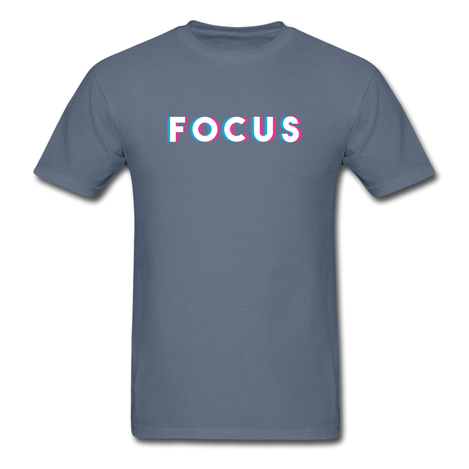 Focus Men's Motivational T-Shirt - denim