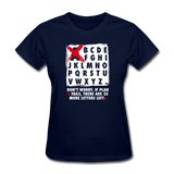 Don't Worry If Plan A Fails There Are 25 More Letters Left Women's Motivational T-Shirt - navy