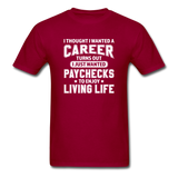 I Thought I Wanted A Career Men's Funny T-Shirt - dark red