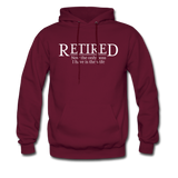 Retired Now The Only Boss I Have Is The Wife Hoodie - burgundy