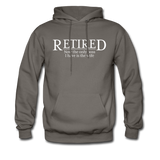 Retired Now The Only Boss I Have Is The Wife Hoodie - asphalt gray