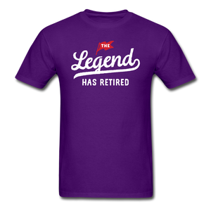 The Legend Has Retired Men's Funny T-Shirt - purple