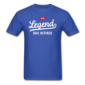 The Legend Has Retired Men's Funny T-Shirt - royal blue