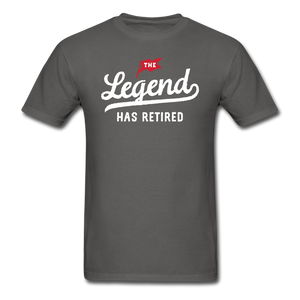 The Legend Has Retired Men's Funny T-Shirt - charcoal