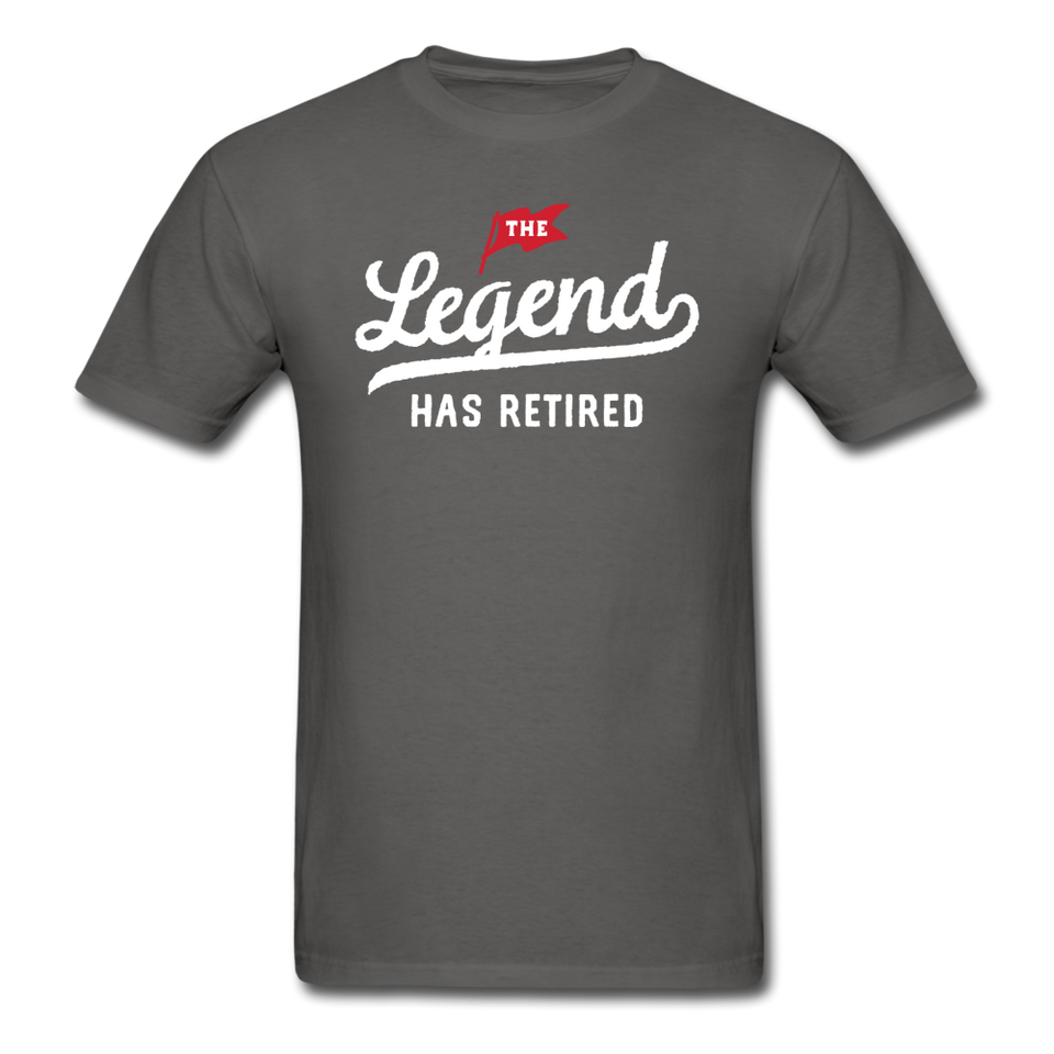 The Legend Has Retired Men's Funny T-Shirt - charcoal