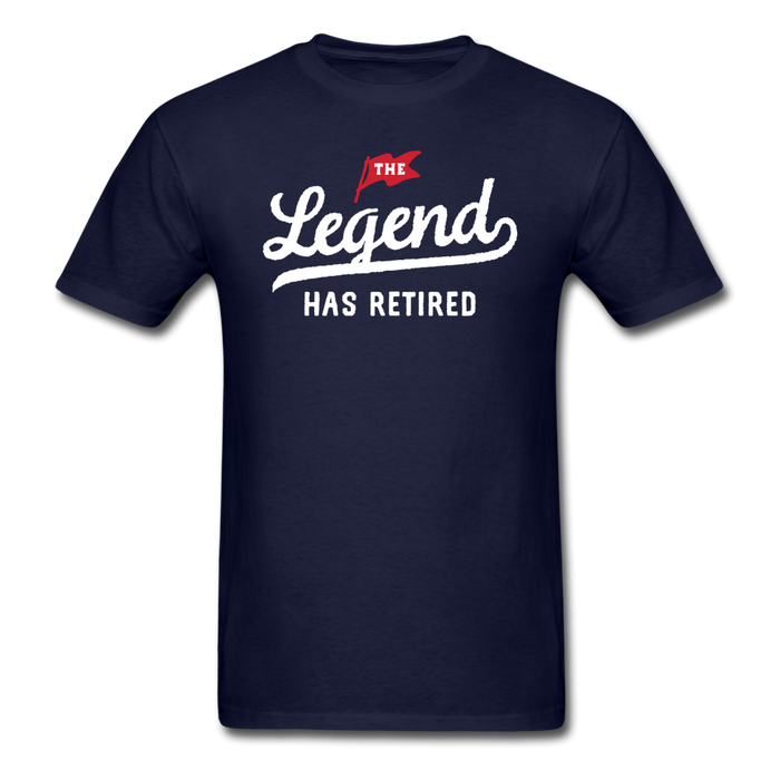 The Legend Has Retired Men's Funny T-Shirt - navy