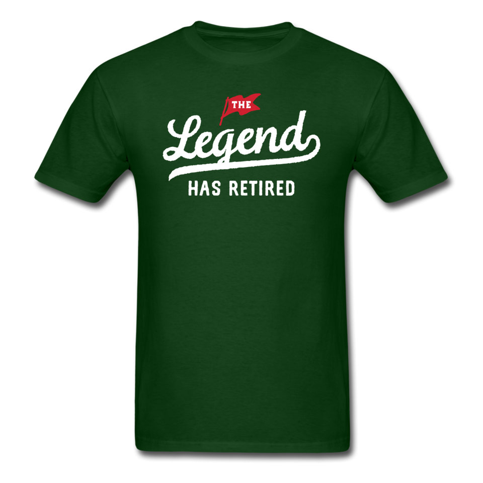 The Legend Has Retired Men's Funny T-Shirt - forest green
