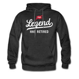 The Legend Has Retired Hoodie - charcoal gray